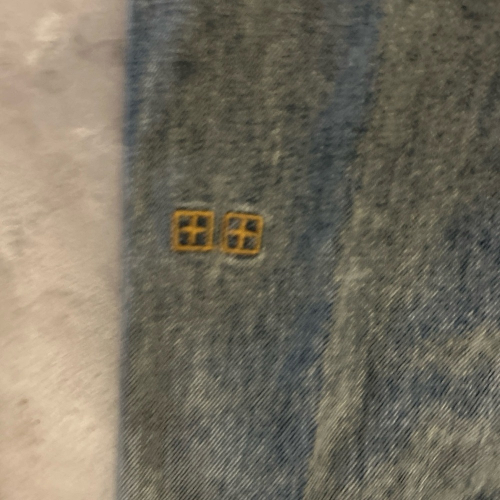 Ksubi Blue Jeans with Gold Stitching